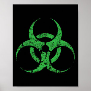 Poster Símbolo de risco biológico Dia de as Bruxas engraç