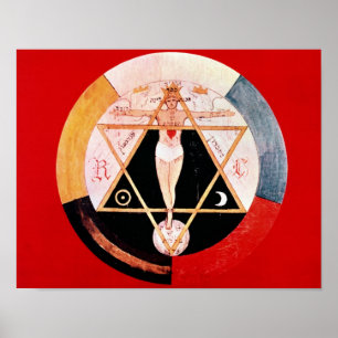 Poster Símbolo de Rosicrucian da ordem Hermetic