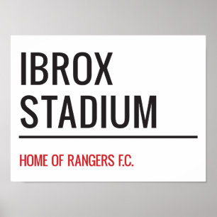 Poster Símbolo de Rua Ibrox Stadium