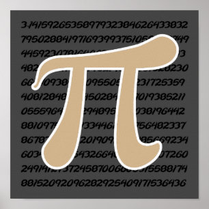 Poster Símbolo de Tan Brown Pi