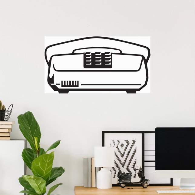 Poster Símbolo de telefone antigo (Criador carregado)