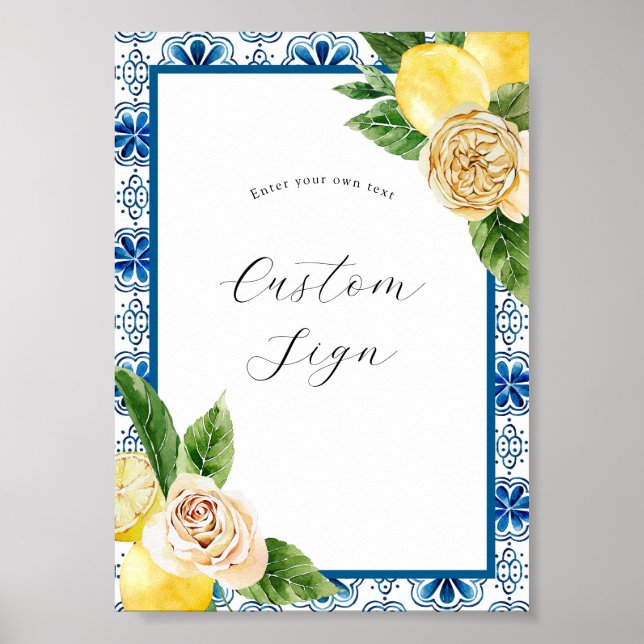 Poster Símbolo de Texto Personalizado do Limon (Frente)