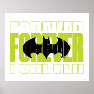 Poster Símbolo de Tipografia do Forever Batman Gráfico
