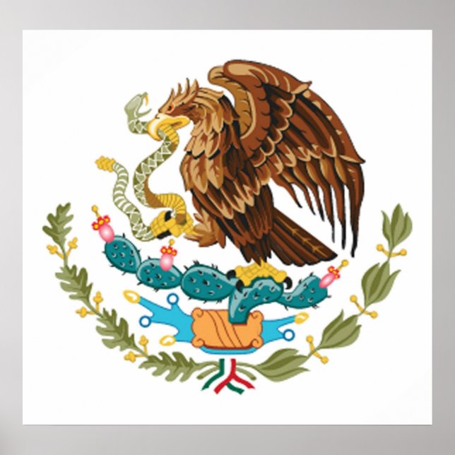 POSTER SÍMBOLO DO ÁGUA MÉXICO SÍMBOLO DO ÁGUA DO MÉXICO (Frente)