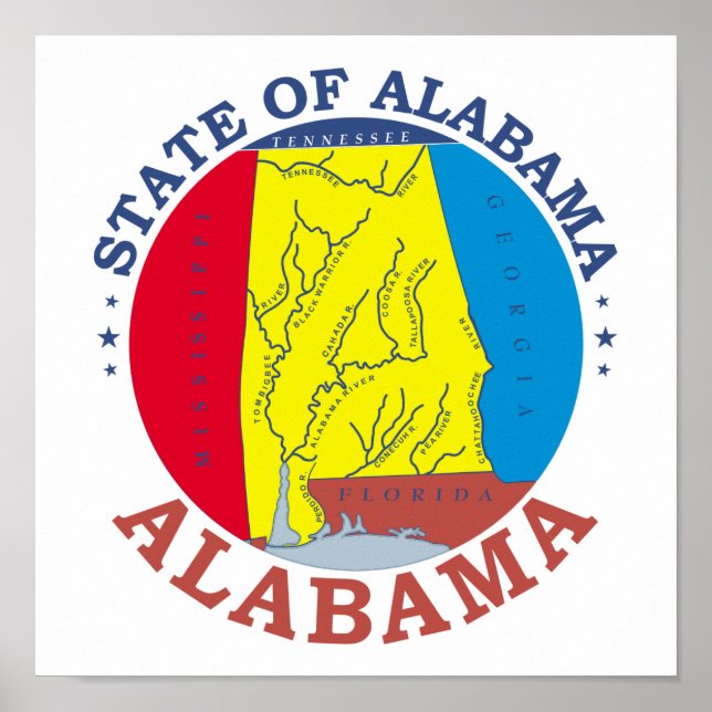 Poster Símbolo do Alabama (Frente)