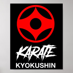 Poster Símbolo do Karate Kyokushin Treinamento no Dojo Ky