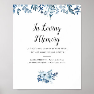 Poster símbolo do memorial do casamento das flores aquáti
