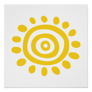 Pôster Símbolo do Sol de Angola bandeira signo antigo
