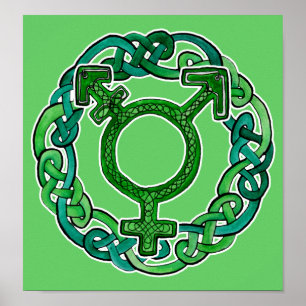 Poster Símbolo do Transgender de Knotwork