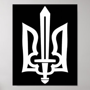 Poster Símbolo do Tridente Ucraniano - Brasão da Ucrânia