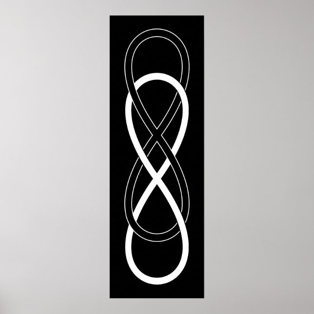 Poster Símbolo duplo Infinito - Preto e Branco (Frente)