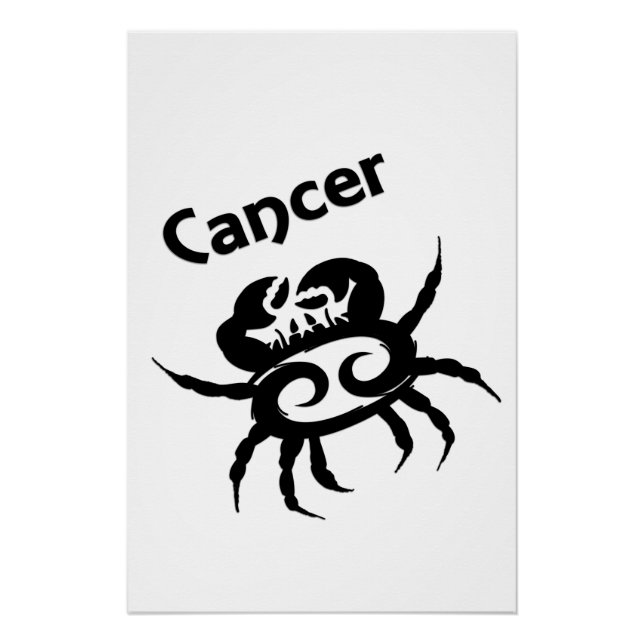 Pôster Símbolo e sinal Zodiac do cancer (Frente)