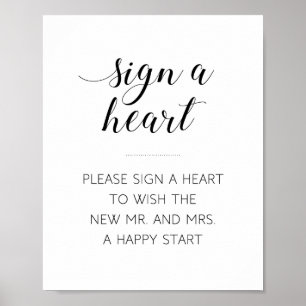 Poster Símbolo Elegante De Casamento De Coração