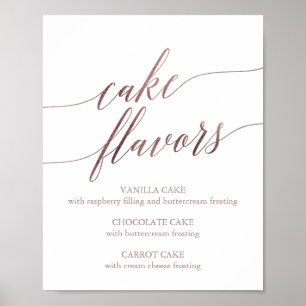 Poster Símbolo Elegante de Flavors de Caligrafia Dourada