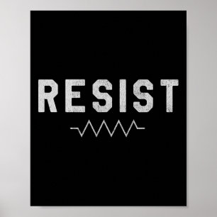 Poster Símbolo elétrico resistente para camisa de resistê