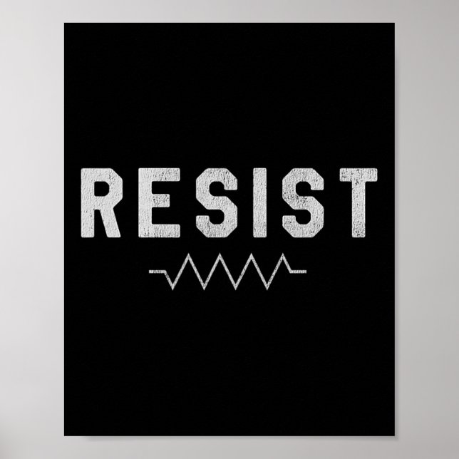 Poster Símbolo elétrico resistente para camisa de resistê (Frente)