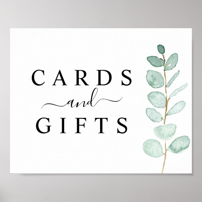 Poster Símbolo Eucalyptus Greenery Wedds Cards & Gifts (Frente)