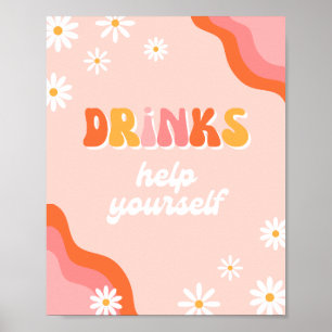 Poster Símbolo Groovy Drinks Símbolo Digital Groovy