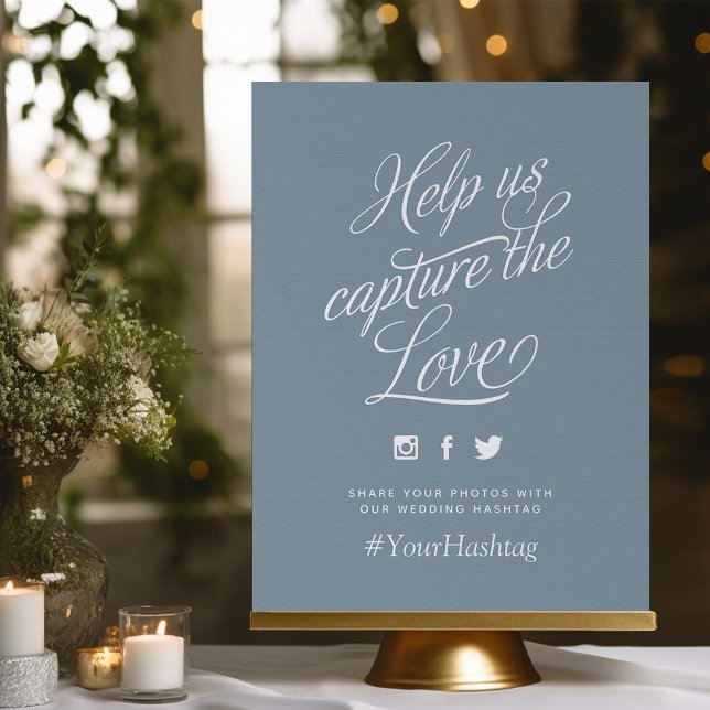 Poster Símbolo Hashtag de Casamento Personalizado Dusty B (Criador carregado)
