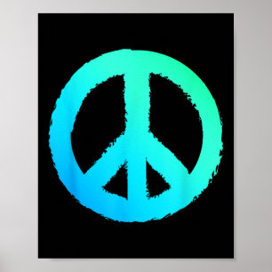 Poster Símbolo Hippie do Logotipo Anti-Guerra Sinal de Pa