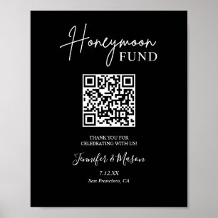 Poster Símbolo Honestial Imprimível Código QR Preto