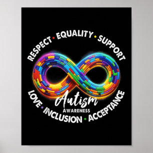 Poster Símbolo Infinito Consciência Autismo Respeita Igua