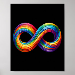Poster Símbolo Infinito de Neurodiversidade Símbolo Arco-