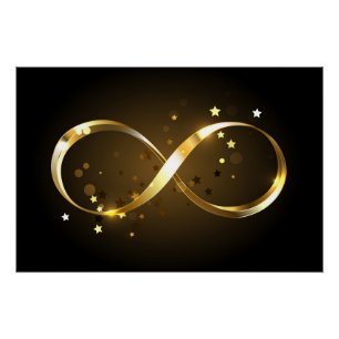 Pôster Símbolo Infinity do ouro