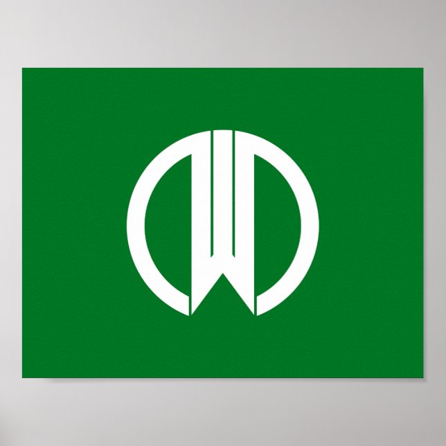 Poster Símbolo japão da prefeitura de Yamagata, bandeira  (Frente)