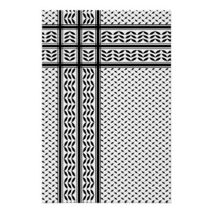 Pôster Símbolo Keffiyeh do Padrão de Resistência Palestin