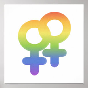 Poster Símbolo Lésbico Orgulho LGBTQ Festival Mês do Arco