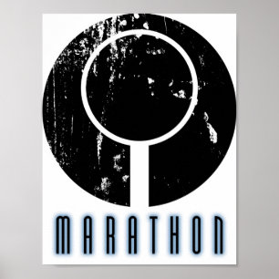 Poster Símbolo Maratona II Preto