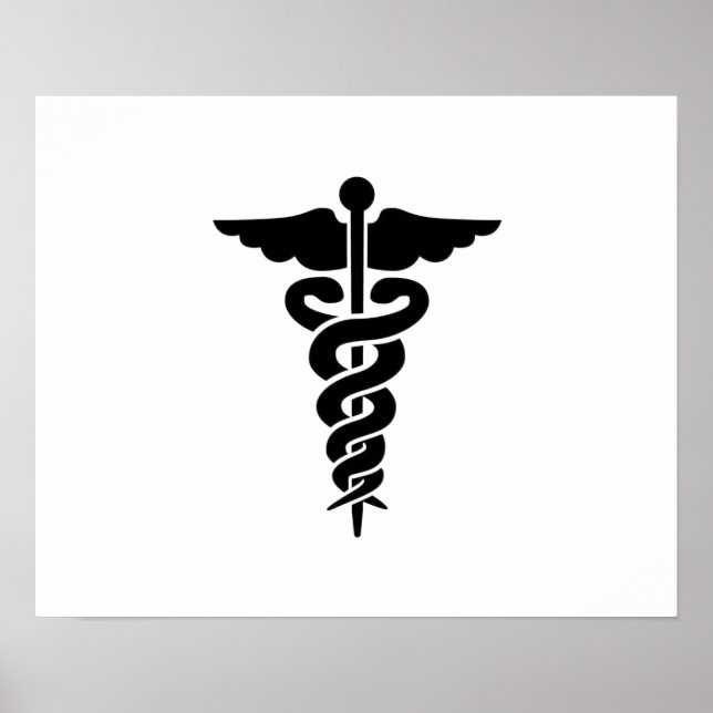 Pôster Símbolo médico Caduceus (Frente)