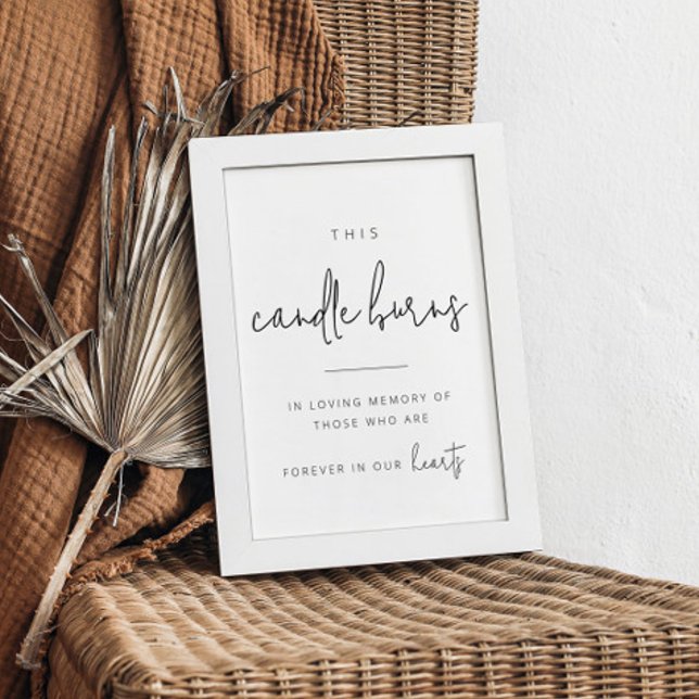 Poster Símbolo Memorial de Casamento Negro e Branco Editá (Criador carregado)