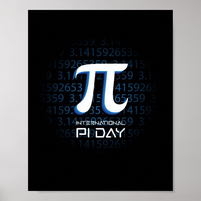 Poster Símbolo Número 3.14 Pi - Ciência da Matemática (Frente)