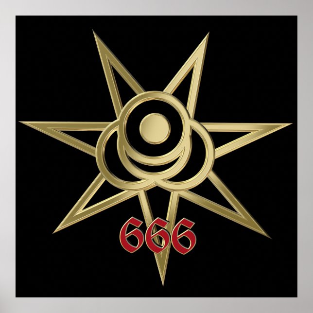 Poster Símbolo oculto septagram (Frente)