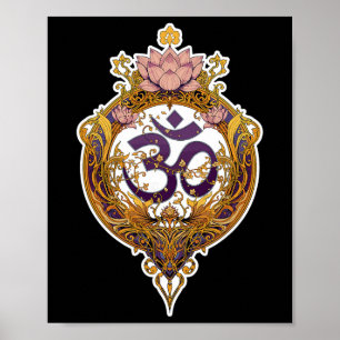 Poster Símbolo Om Espiritual Zen Paz Yoga Meditação 