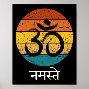 Poster Símbolo Om Namaste Ohm Hindu Zen Tantra Yoga Espír