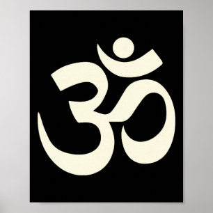 Poster Símbolo Om Omkar Aum Gráfico Espiritual Yoga Medit