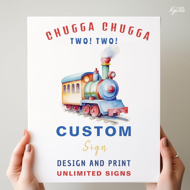 Poster Símbolo Personalizado de Aniversário do Trem Editá (Criador carregado)