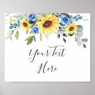 Poster Símbolo Personalizado de Casamento Eucalyptus Sun