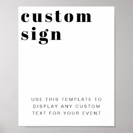 Poster Símbolo Personalizável Personalizado Moderno com N