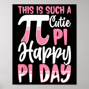 Poster Símbolo Pi Day 3.14 Pi - É Uma Cutie Pi Ha