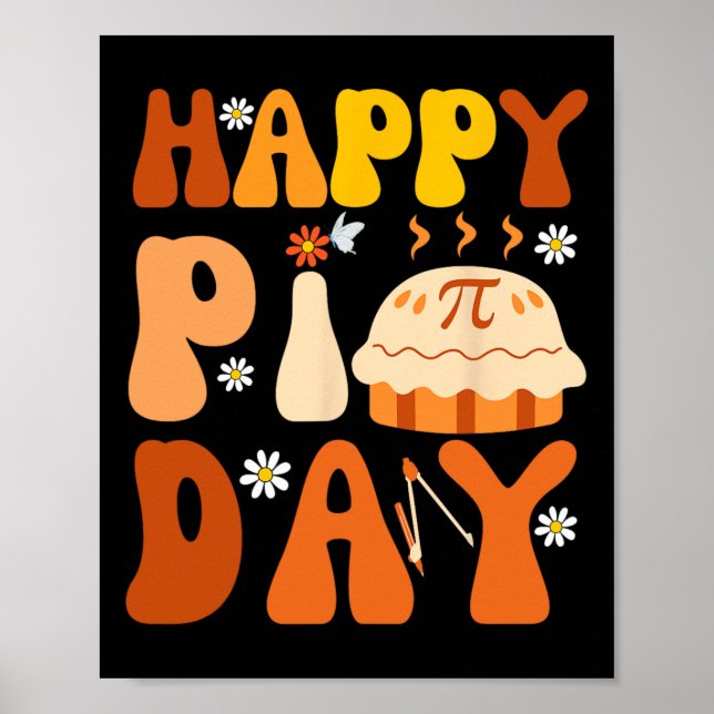 Poster Símbolo Pi Day 3,14 Pie Day Pi Para Amantes De Mat (Frente)