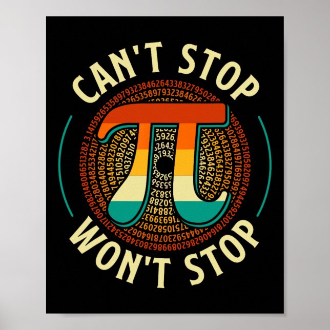 Poster Símbolo Pi Day Math Lover Science Pi (Frente)