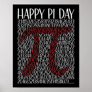 Poster Símbolo Pi Day Pi Feliz 3.14