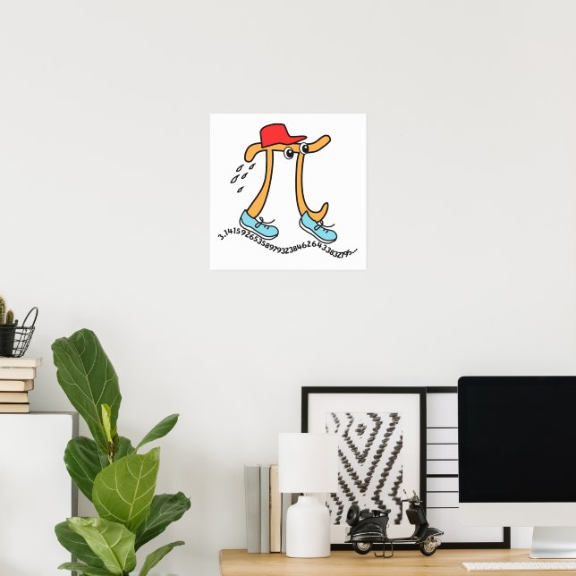 Pôster Símbolo Pi de longa duração © Pi Guy engraçado (Escritório em casa)
