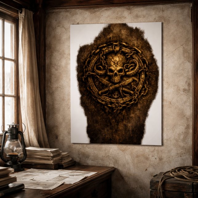 Poster Símbolo Pirata da Moeda Amaldiçoada (Criador carregado)