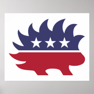 Poster Símbolo Porcupine do Partido Libertário