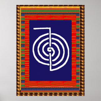 Poster Símbolo REIKI para cicatrização ART Yoga : cadeau